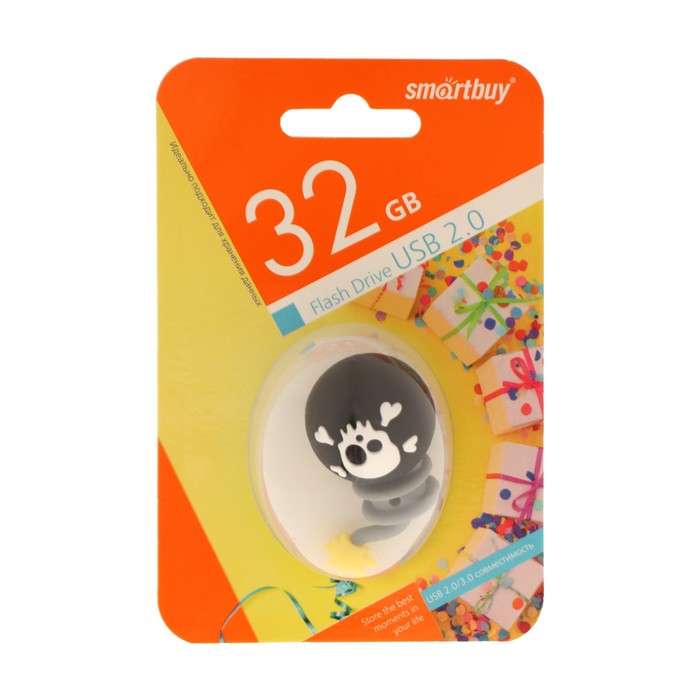 Флешка Smartbuy Wild series "Бомба", 32 Гб, USB 2.0, чт до 25 Мб/с, зап до 15 Мб/с, черная - фото 51313626 Флешка Smartbuy Wild series "Бомба", 32 Гб, USB 2.0, чт до 25 Мб/с, зап до 15 Мб/с, черная - фото 51313626