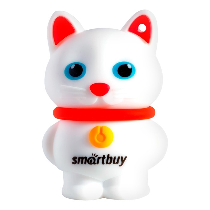 Флешка Smartbuy Wild series "Котенок", 32 Гб, USB 2.0, чт до 25 Мб/с, зап до 15 Мб/с, белая - фото 51576396