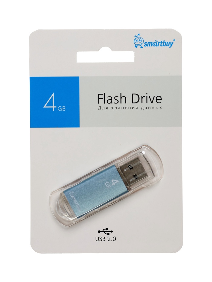 Флешка Smartbuy V-Cut, 4 Гб, USB 2.0, чт до 25 Мб/с, зап до 15 Мб/с, синяя - фото 51836936 Флешка Smartbuy V-Cut, 4 Гб, USB 2.0, чт до 25 Мб/с, зап до 15 Мб/с, синяя - фото 51836936