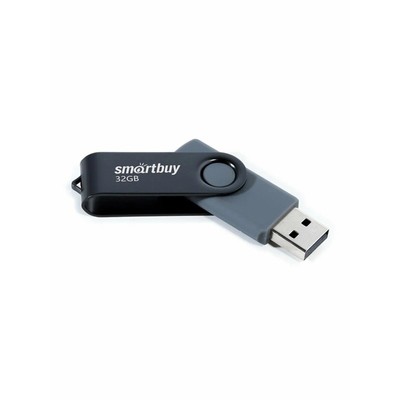 Флешка Smartbuy Twist, 32 Гб, USB 2.0, чтение до 25 Мб/с, запись до 15 Мб/с, чёрная