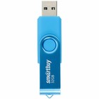 Флешка Smartbuy Twist, 32 Гб, USB 2.0, чт до 25 Мб/с, зап до 15 Мб/с, синяя - Фото 3