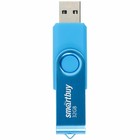 Флешка Smartbuy Twist, 32 Гб, USB 2.0, чт до 25 Мб/с, зап до 15 Мб/с, синяя 9864182 - фото 12793248