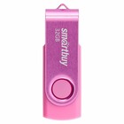 Флешка Smartbuy Twist, 32 Гб, USB 2.0, чт до 25 Мб/с, зап до 15 Мб/с, розовая 9864183 - фото 13986910