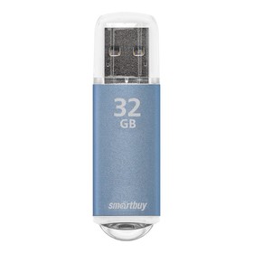 Флешка Smartbuy V-Cut, 32 Гб, USB 2.0, чт до 25 Мб/с, зап до 15 Мб/с, синяя 9864186