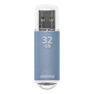 Флешка Smartbuy V-Cut, 32 Гб, USB 2.0, чт до 25 Мб/с, зап до 15 Мб/с, синяя