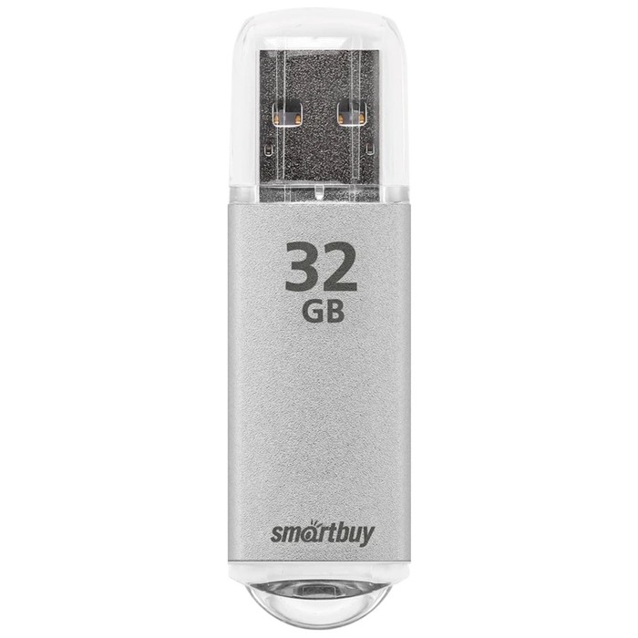 Флешка Smartbuy V-Cut, 32 Гб, USB 2.0, чт до 25 Мб/с, зап до 15 Мб/с, серая - фото 51576427