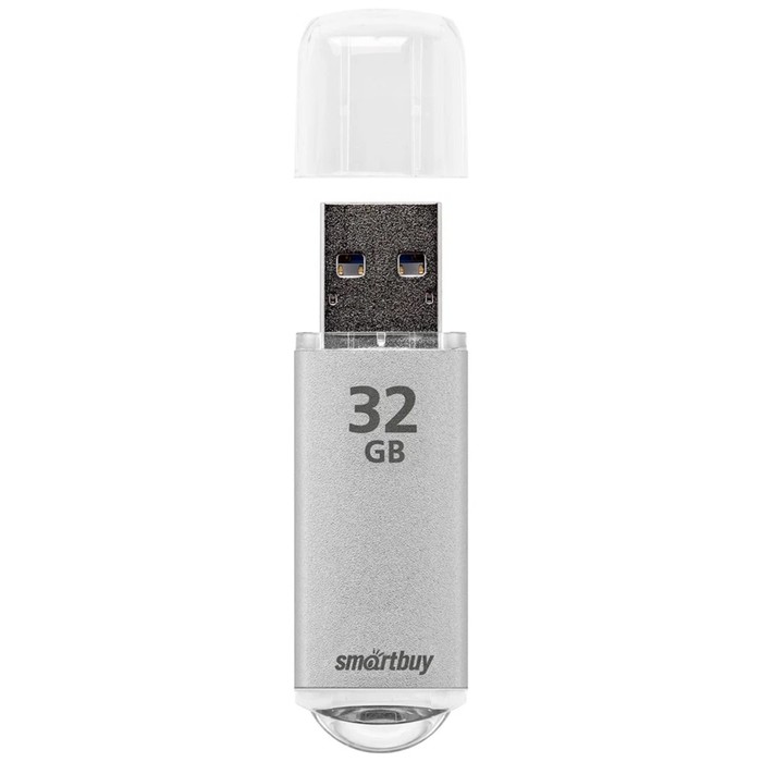 Флешка Smartbuy V-Cut, 32 Гб, USB 2.0, чт до 25 Мб/с, зап до 15 Мб/с, серая - фото 51576428