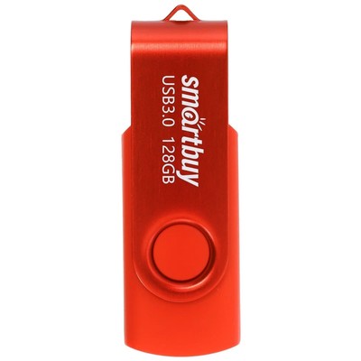 Флешка Smartbuy Twist, 128 Гб, USB 3.1, чтение до 70 Мб/с, запись до 40 Мб/с, красная