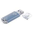 Флешка Smartbuy V-Cut, 128 Гб, USB 3.0, чт до 75 Мб/с, зап до 25 Мб/с, синяя - фото 321660608