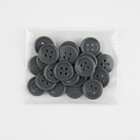 Набор пуговиц, термо-, хим- и огнестойких, 4 прокола, d = 17 мм, 25 шт, цвет серый - фото 24175374