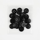 Набор пуговиц, термо- и химстойких, 4 прокола, d = 17 мм, 25 шт, цвет чёрный - Фото 4