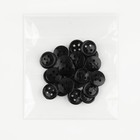 Набор пуговиц, термо- и химстойких, 4 прокола, d = 14 мм, 25 шт, цвет чёрный - Фото 4