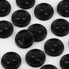 Набор пуговиц, термо- и химстойких, 2 прокола, d = 11 мм, 25 шт, цвет чёрный - Фото 2