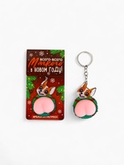 Брелок - мялка новогодний «Корги с венком» 4.6×12.8 см - Фото 2