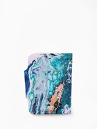 Визитница на кнопке, 24 карты, с принтом, изумрудная - Фото 3