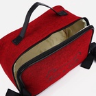 Косметичка на молнии, с ручкой, цвет бордовый - фото 41324296