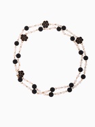 Бусы «Галантность» с жемчугом, шар №10, чёрно-белые в золоте, 80 см - Фото 1