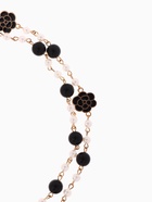 Бусы «Галантность» с жемчугом, шар №10, чёрно-белые в золоте, 80 см - Фото 5