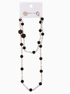 Бусы «Галантность» с жемчугом, шар №10, чёрно-белые в золоте, 80 см - Фото 6