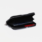 Кошелёк на молнии, отдел для карт, для монет, цвет белый/чёрный - фото 60928133