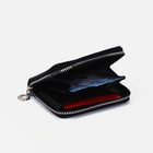 Кошелёк маленький «Хехе», на молнии, отдел для карт, для монет, чёрный - Фото 2