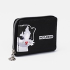 Кошелёк маленький «Хехе», на молнии, отдел для карт, для монет, чёрный - Фото 4
