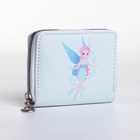 Кошелёк на молнии, отдел для карт, для монет, светло-голубой - Фото 3