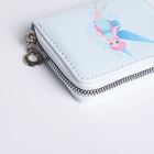Кошелёк на молнии, отдел для карт, для монет, светло-голубой - Фото 5