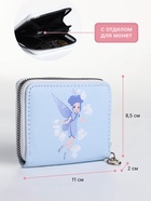 Кошелёк на молнии «Фея воздуха», отдел для карт, для монет, голубой - Фото 2