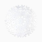 Салфетка новогодняя сервировочная Доляна Снежинка, цвет серебро, d 38 см - фото 7814437