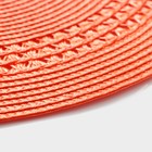Салфетка сервировочная на стол Доляна «Оскар», d=38 см, цвет оранжевый - Фото 4