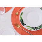 Салфетка сервировочная на стол Доляна «Оскар», d=38 см, цвет оранжевый - фото 4387473