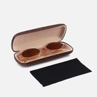 Футляр для очков на хлопушке, длина 15.5 см, коричневый - фото 41460947