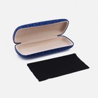 Футляр для очков хлопушка, салфетка, цвет синий - фото 22426179