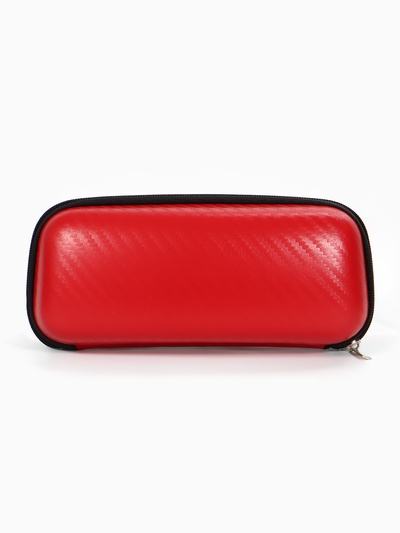 Футляр для очков на молнии, длина 16 см, цвет красный