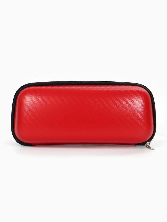 Футляр для очков на молнии, длина 16 см, цвет красный - Фото 1