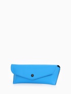 Футляр для очков на кнопке, однотонный, размер 17×4×7 см, голубой - Фото 2