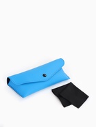 Футляр для очков на кнопке, однотонный, размер 17×4×7 см, голубой - Фото 5