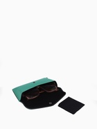 Футляр для очков на кнопке, однотонный, размер 17×4×7 см, зелёный - Фото 2