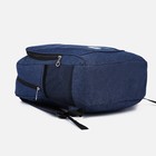 Рюкзак мужской на молнии, 3 наружных кармана, цвет синий - Фото 3