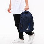 Рюкзак мужской на молнии, 3 наружных кармана, цвет синий - Фото 6