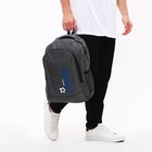 Рюкзак мужской на молнии, 3 наружных кармана, цвет серый - Фото 8