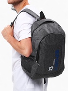 Рюкзак мужской на молнии, 3 наружных кармана, цвет серый 9718399