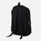 Рюкзак мужской на молнии, 3 наружных кармана, цвет чёрный - Фото 4