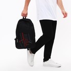 Рюкзак мужской на молнии, 3 наружных кармана, цвет чёрный - Фото 8