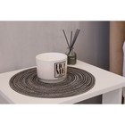 Салфетка сервировочная на стол Доляна «Дуо», d=30 см, коричневая - Фото 5