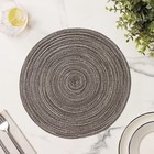 Салфетка сервировочная на стол Доляна «Дуо», d=30 см, коричневая - Фото 7