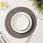 Салфетка сервировочная на стол Доляна «Дуо», d=30 см, коричневая - Фото 2