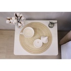 Салфетка сервировочная на стол Доляна «Дуо», d=30 см, бежевая - Фото 6