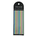 Блок-закладка с липким краем, 4 цвета, 8 блоков по 20 штук, 145×5 мм, пастельные, пластиковые - Фото 2